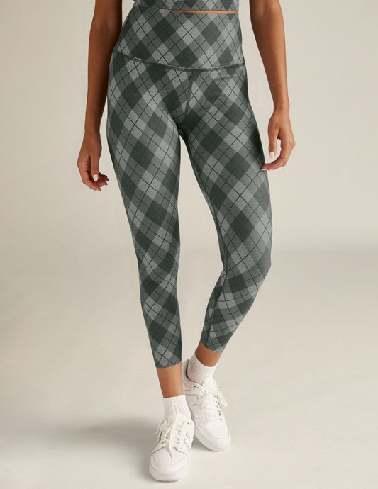 BEYOND YOGA SOFTMARK CAUGHT IN THE MIDI HIGH WAISTED LEGGING GRAY BEYOND ARGYLE