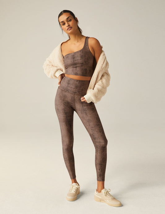 BEYOND YOGA NEUTRAL SNAKESKIN SOFTMARK HIGH WAISTED MIDI LEGGING