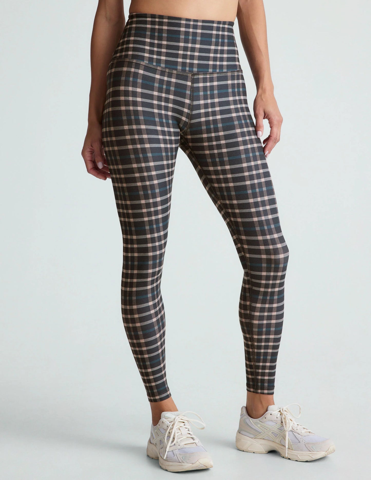 BEYOND YOGA SOFTMARK CAUGHT IN THE MIDI HIGH WAISTED LEGGING PREPPY PLAID