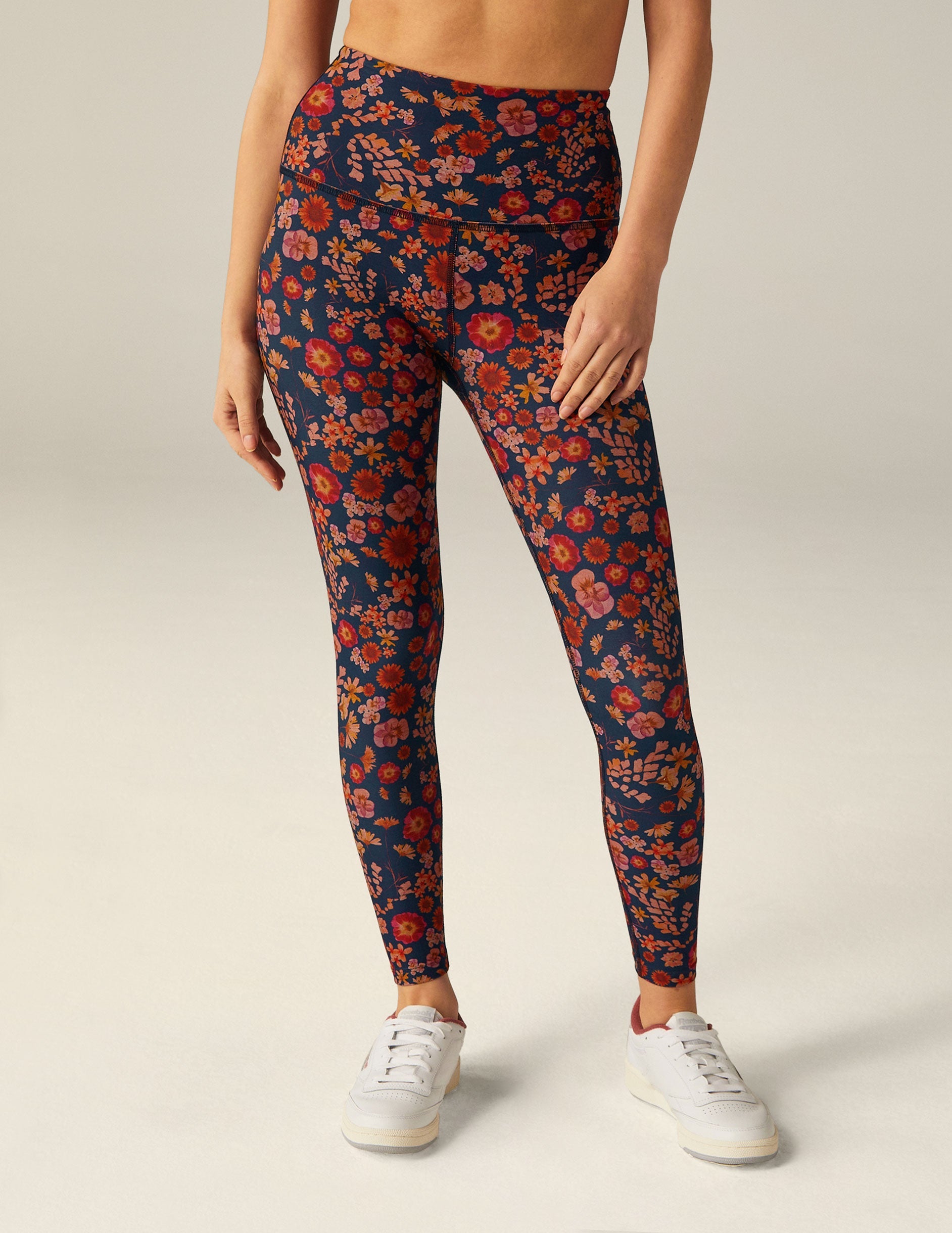 BEYOND YOGA RETRO PRESS FLORAL SOFTMARK HIGH WAISTED MIDI LEGGING