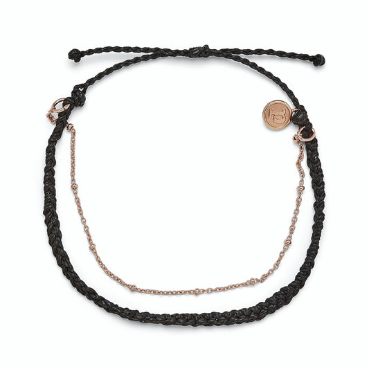 PURA VIDA Satellite Chain Rose Gold Anklet