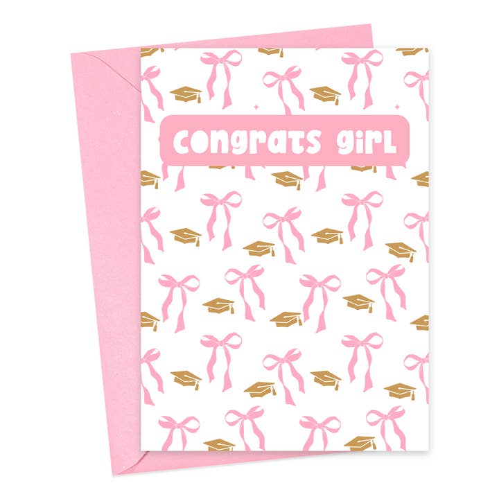 R IS FOR ROBO GRAD CARD "CONGRATS GIRL"