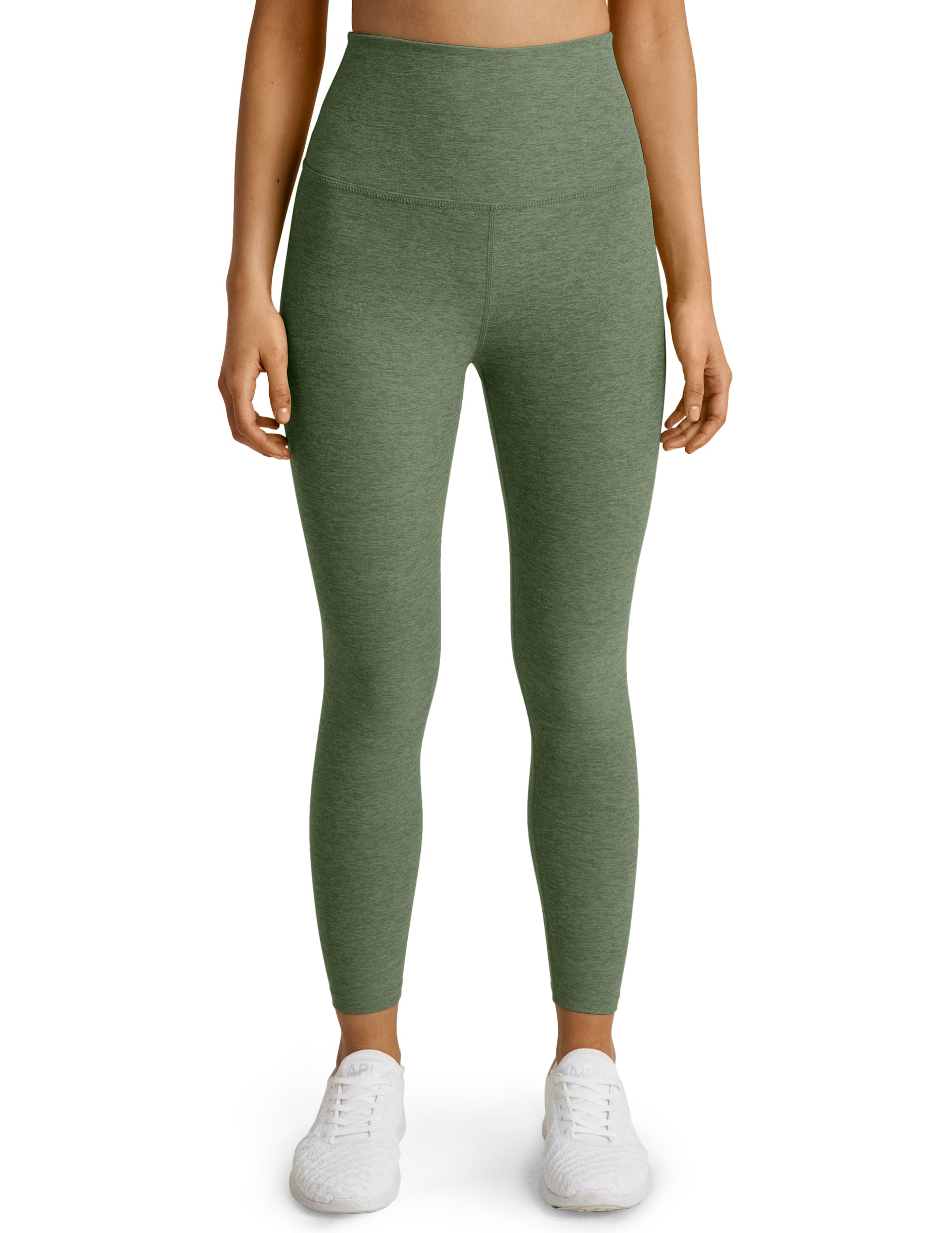 SALE BEYOND YOGA CAUGHT IN THE MIDI HIGH WAISTED LEGGING MOSS GREEN HEATHER