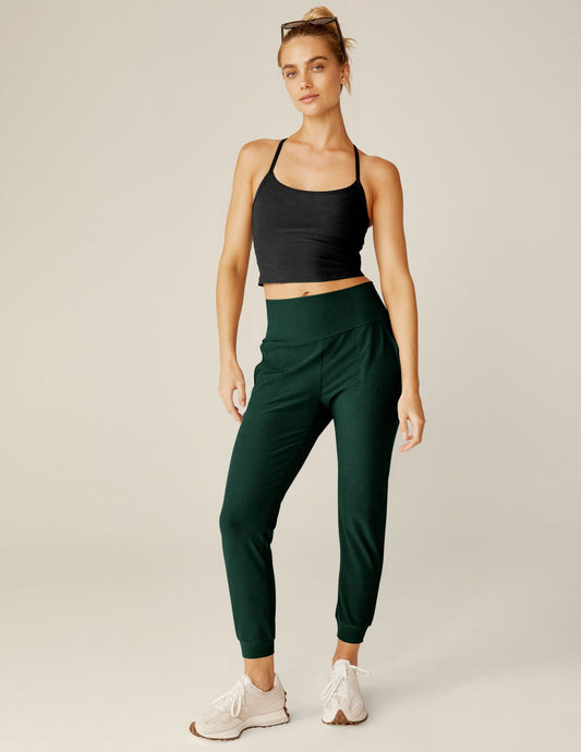  SALE BEYOND YOGA SPACEDYE MIDI JOGGER DARK SPRUCE GREEN HEATHER