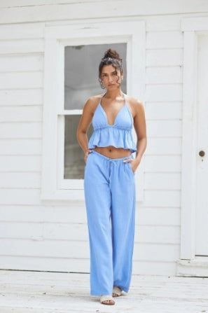 SALE BLANCO BY NATURE OLIVIA TOP AZURE