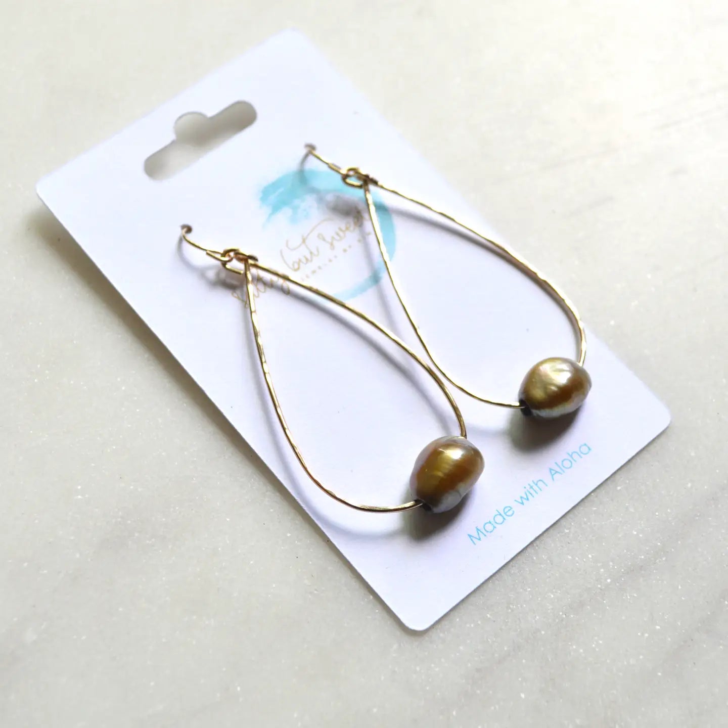 SALTY BUT SWEET FRESHWATER PEARL TEARDROP EARRINGS