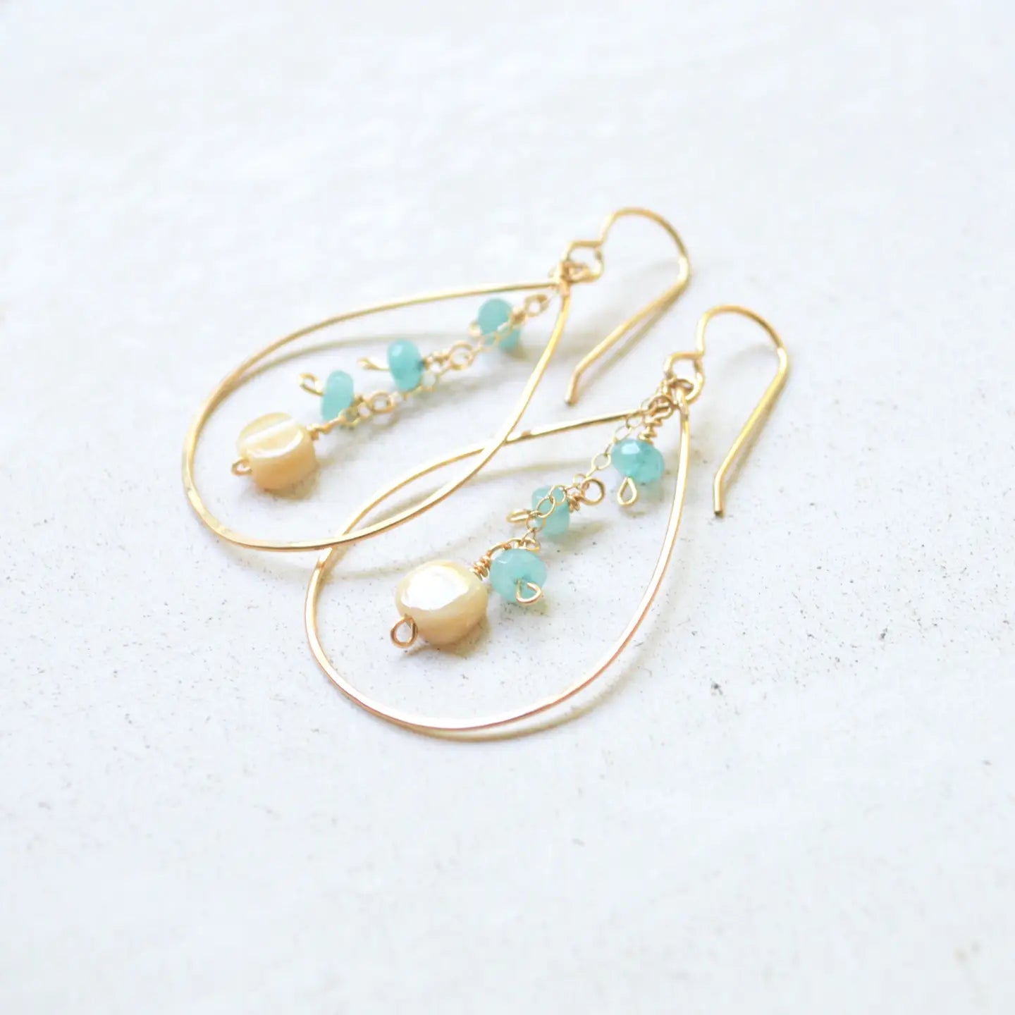 SALTY BUT SWEET JADE AND PEARL EARRINGS