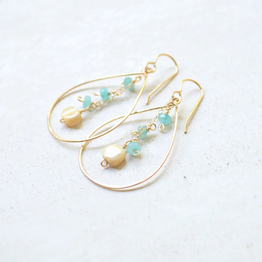 SALTY BUT SWEET JADE AND PEARL EARRINGS