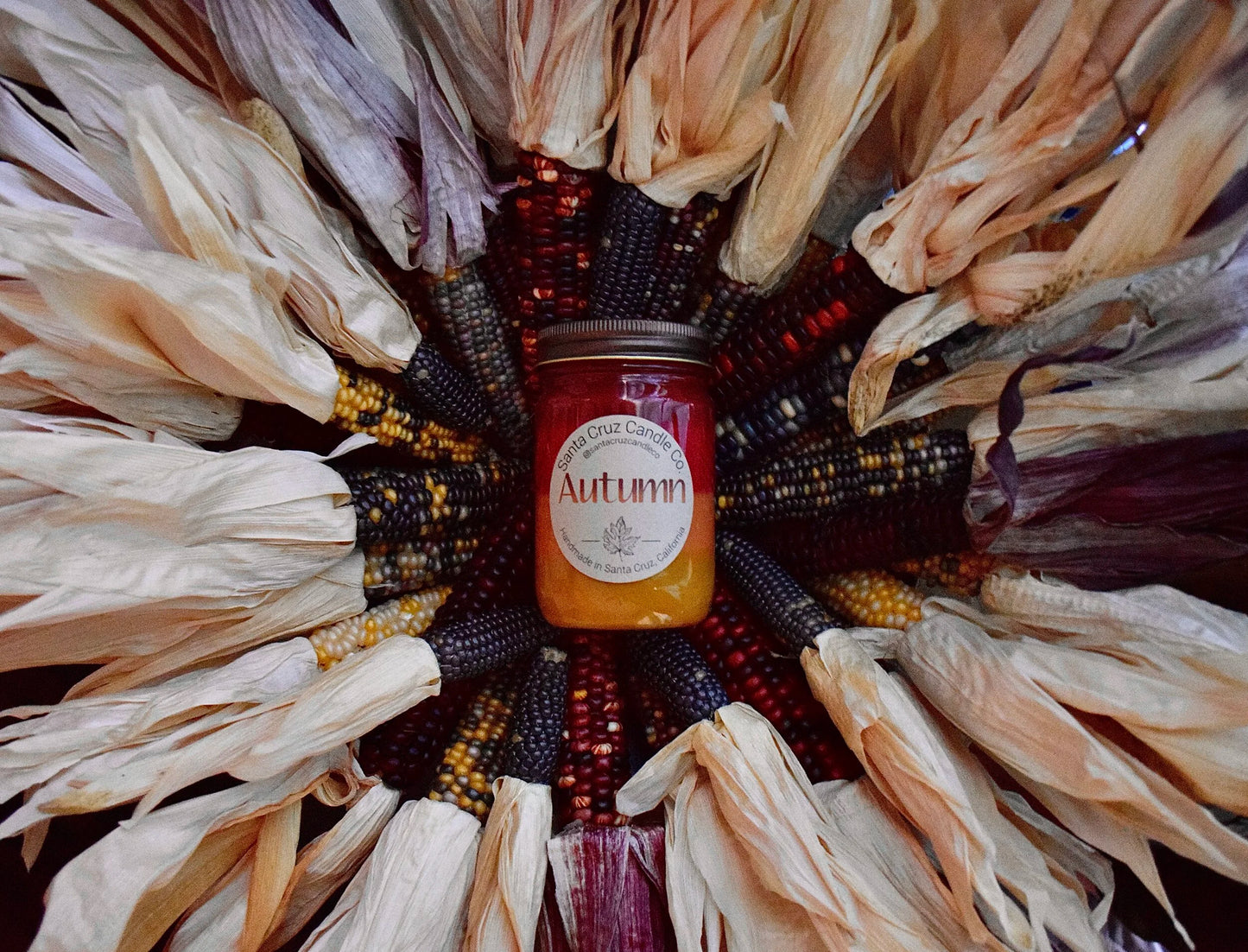 SANTA CRUZ CANDLE COMPANY LAYERED "AUTUMN" CANDLE