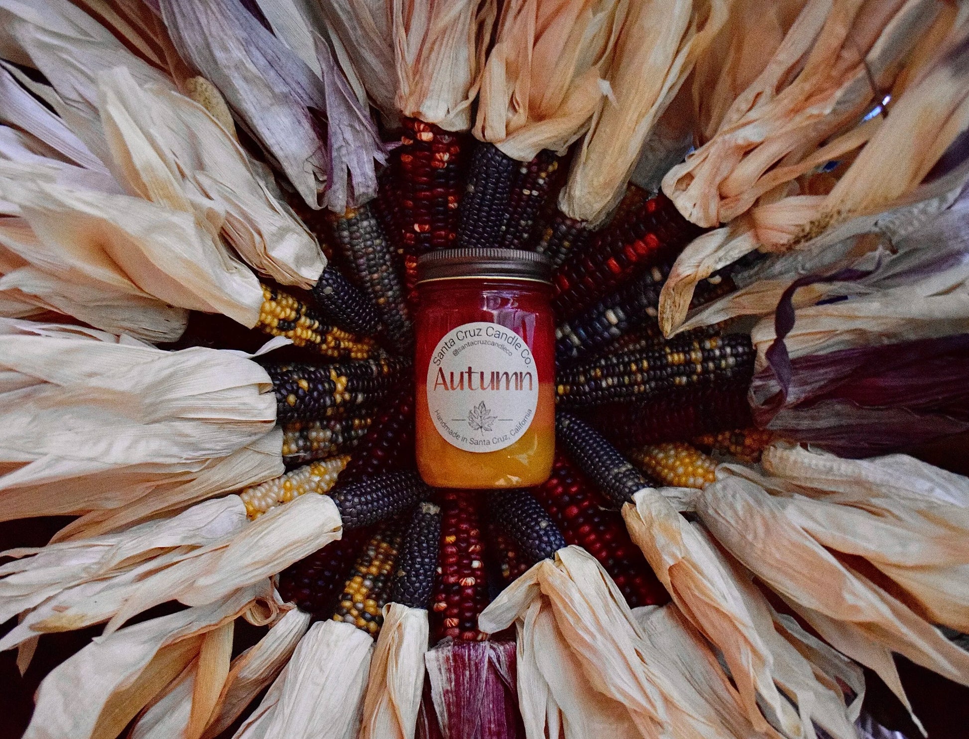 SANTA CRUZ CANDLE COMPANY LAYERED "AUTUMN" CANDLE