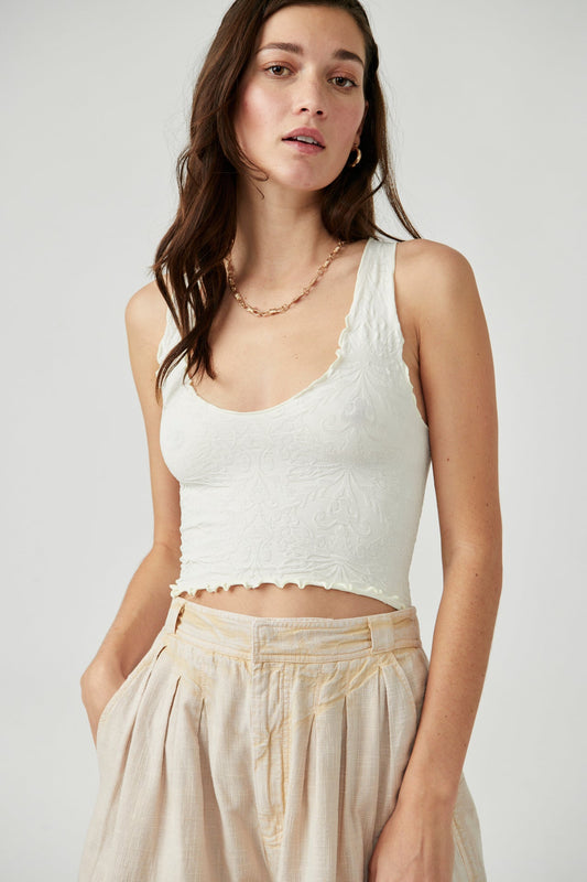 FREE PEOPLE HERE FOR YOU CAMI IVORY