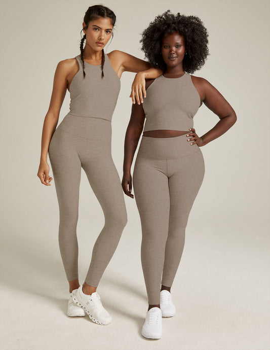 BEYOND YOGA CAUGHT IN THE MIDI HIGH WAISTED LEGGING BIRCH HEATHER