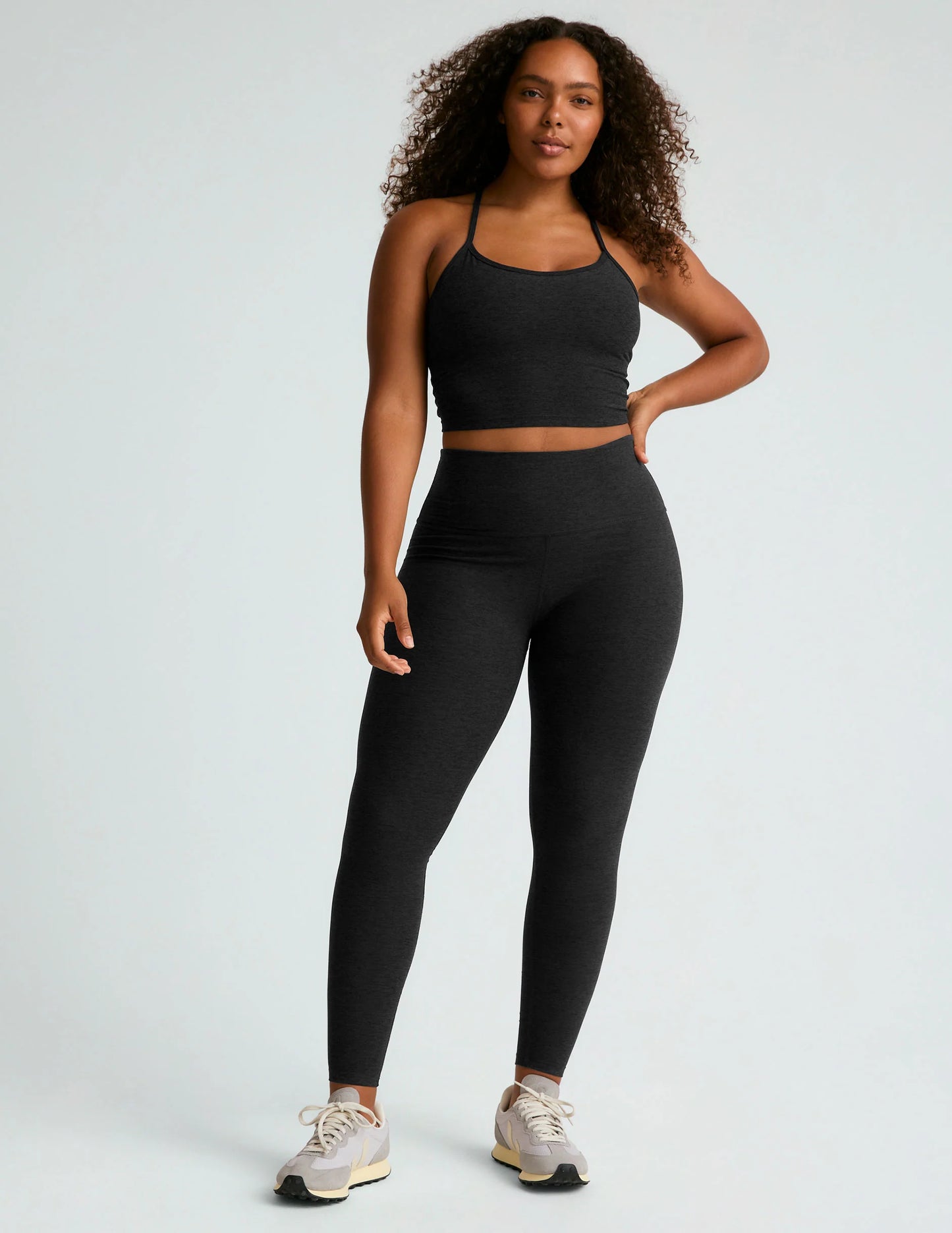 BEYOND YOGA SPACEDYE HIGH WAISTED CAUGHT IN THE MIDI LEGGING DARKEST NIGHT