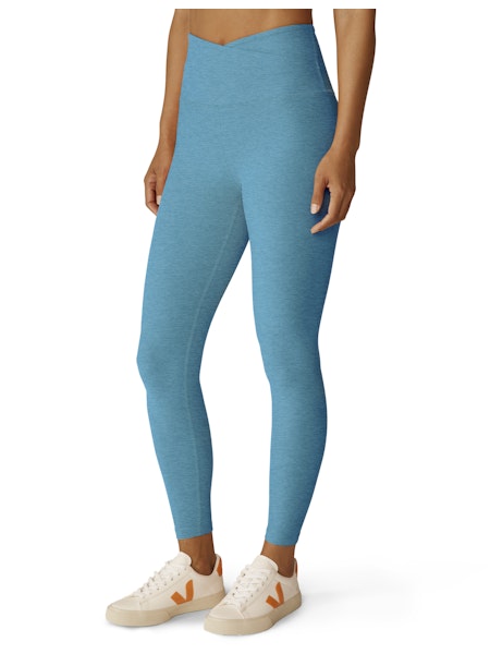 BEYOND YOGA SPACEDYE AT YOUR LEISURE HIGH WAIST MIDI LEGGING CALI BLUE HEATHER