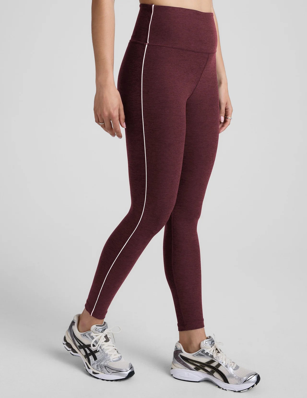  BEYOND YOGA CAUGHT IN THE MIDI HIGH WAISTED LEGGING MIDNIGHT BURGUNDY HEATHER