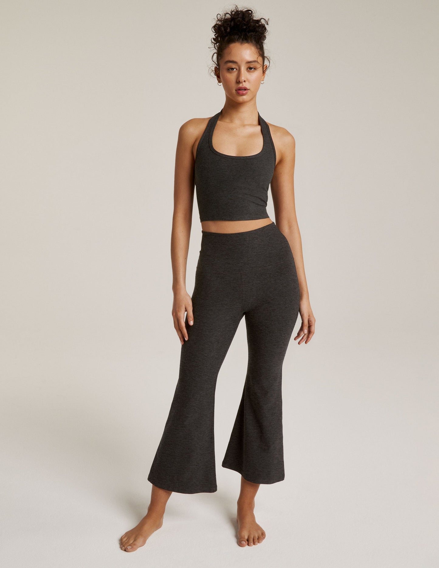 WELL ROUNDED CROPPED HALTER TANK DARKEST NIGHT