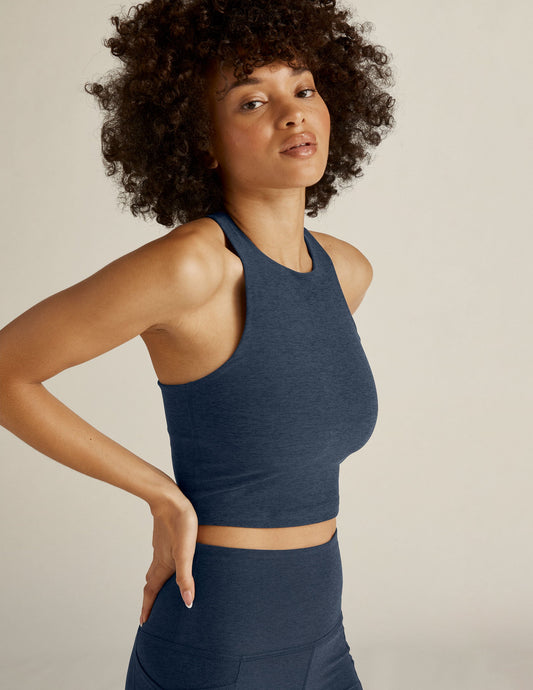 BEYOND YOGA FOCUS CROPPED TANK NOCTURNAL NAVY