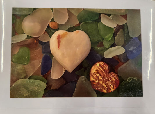 BARBSCARDS HAPPY VALENTINES DAY COLLECTION: SEAGLASS HEART
