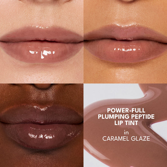 BUXOM POWERFUL PLUMPING PEPTIDE LIP TINT CARAMEL GLAZE NEW