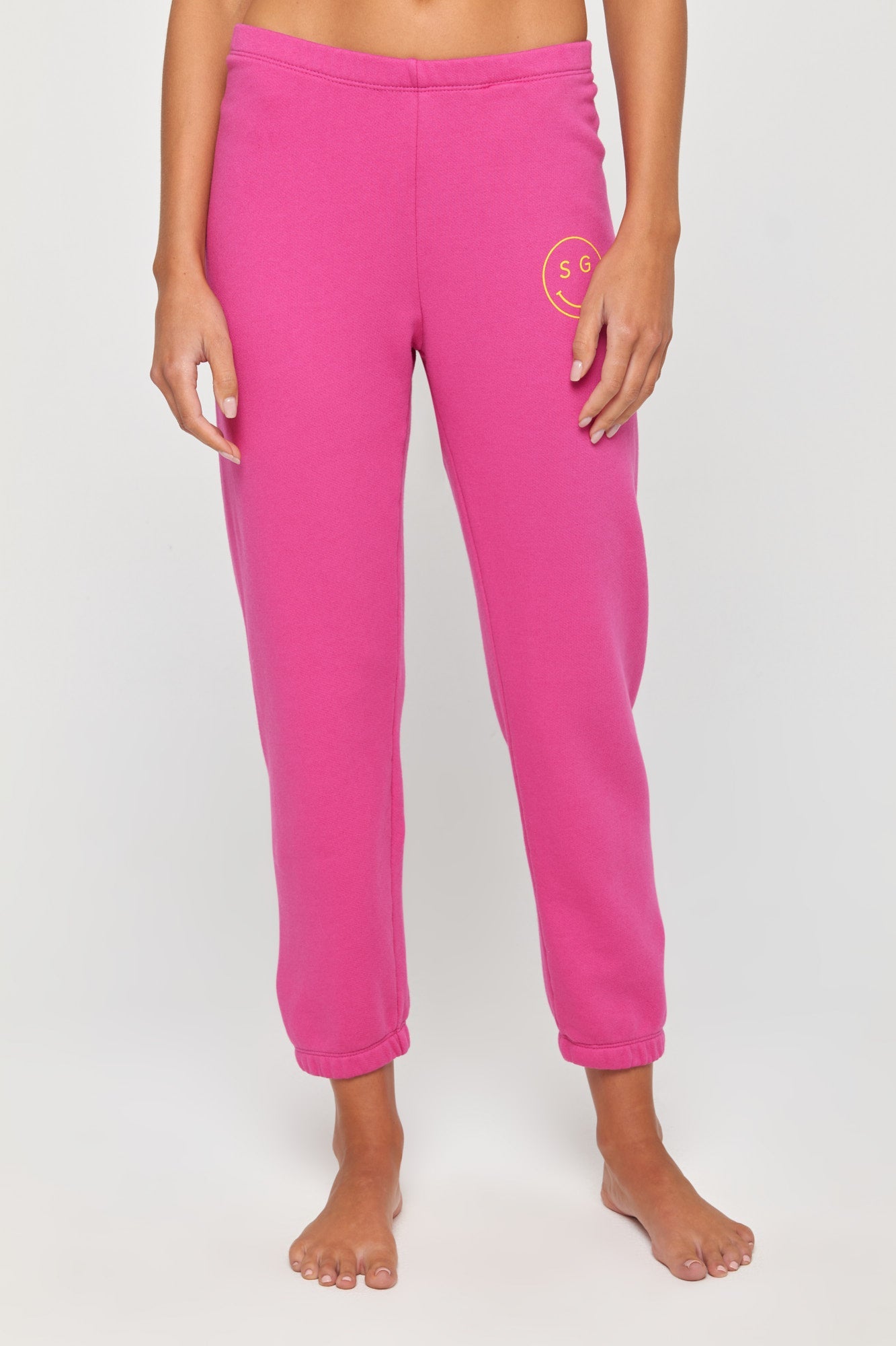 SPIRITUAL GANGSTER SG SMILEY LUNA SWEATPANT MAGENTA