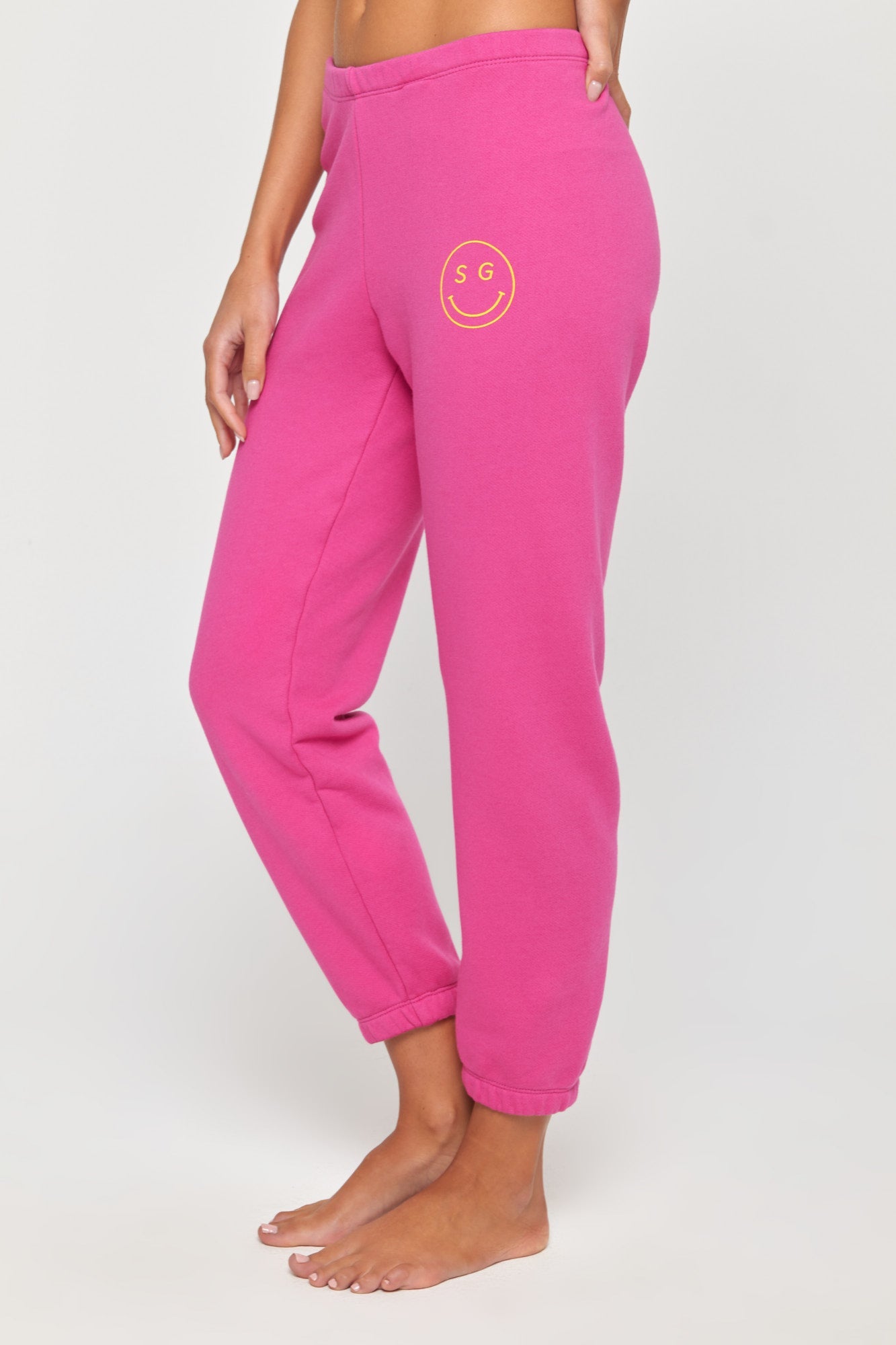 SPIRITUAL GANGSTER SG SMILEY LUNA SWEATPANT MAGENTA