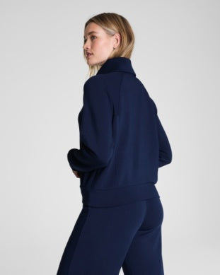 SPANX AIR ESSENTIALS HALF ZIP ESSENTIAL NAVY