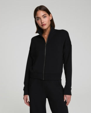 SPANX AIR ESSENTIALS TRACK JACKET BLACK