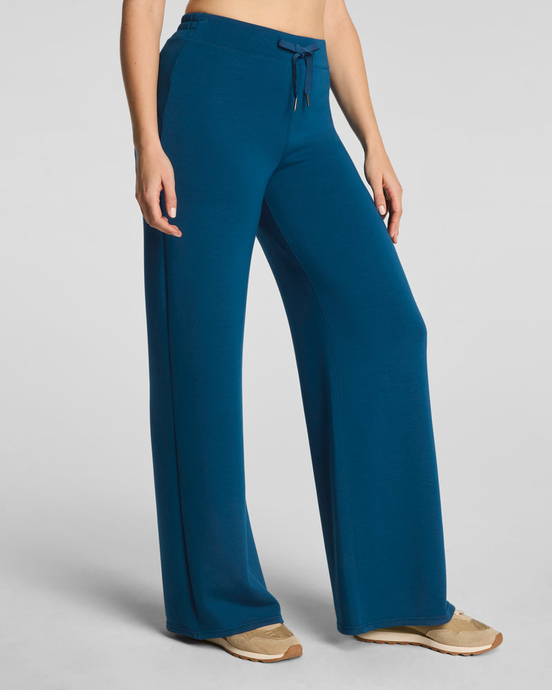 SPANX AIR ESSENTIALS WIDE LEG PANTS DEEP COVE