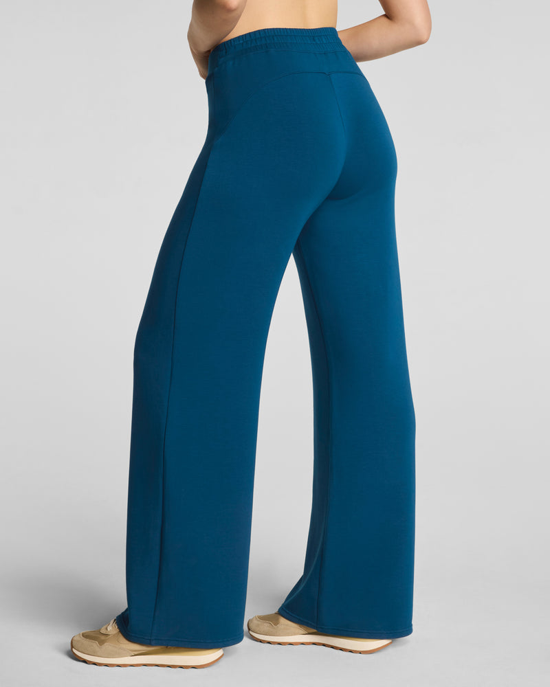 SPANX AIR ESSENTIALS WIDE LEG PANTS DEEP COVE