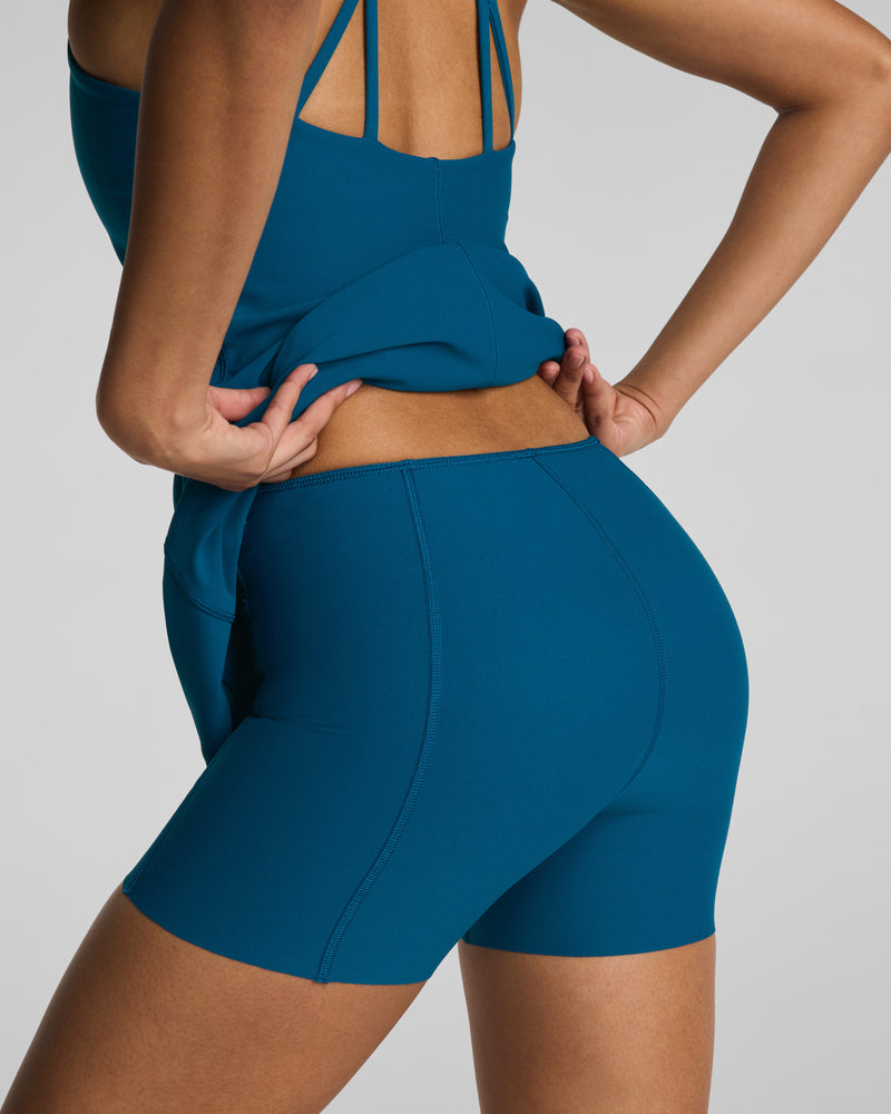 SPANX BOOST UP STRAPPY BACK DRESS DEEP COVE