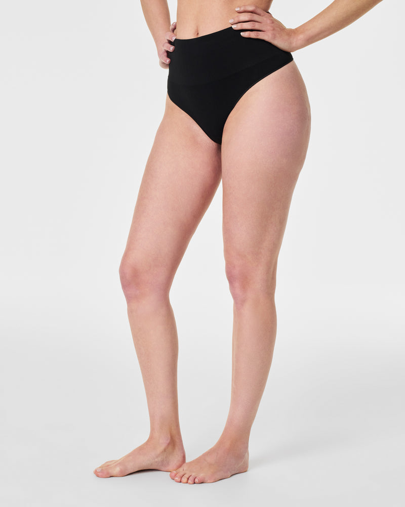 SPANX EXTRAORDINARY SHAPING THONG VERY BLACK