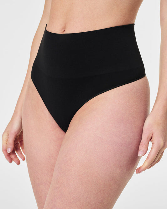 SPANX EXTRAORDINARY SHAPING THONG VERY BLACK