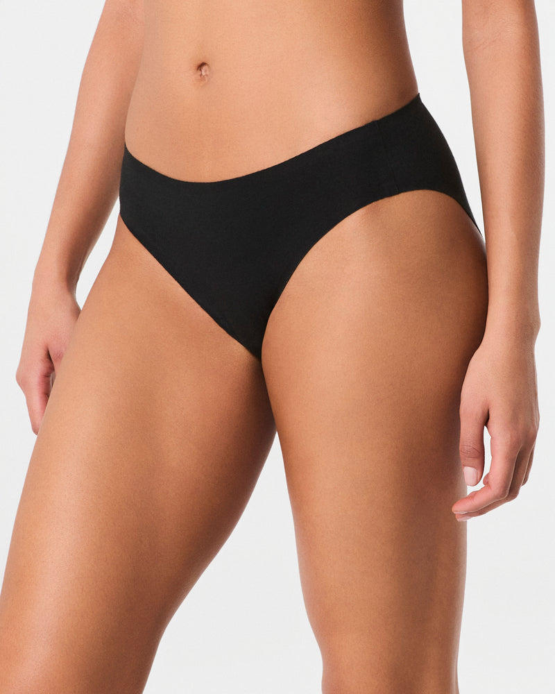SPANX SMOOTH FIT-TO-YOU COTTON BIKINI 3-PACK BOX VERY BLACK