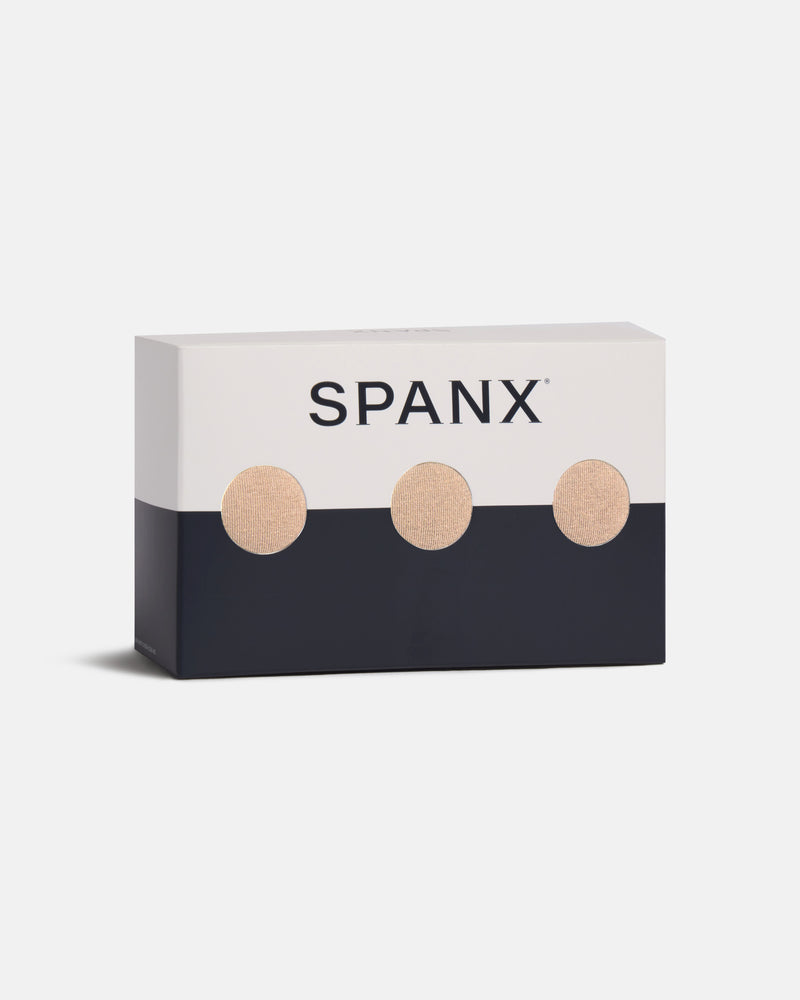 SPANX SMOOTH FIT-TO-YOU COTTON BRIEF 3-PACK BOX CAFE AU LAIT