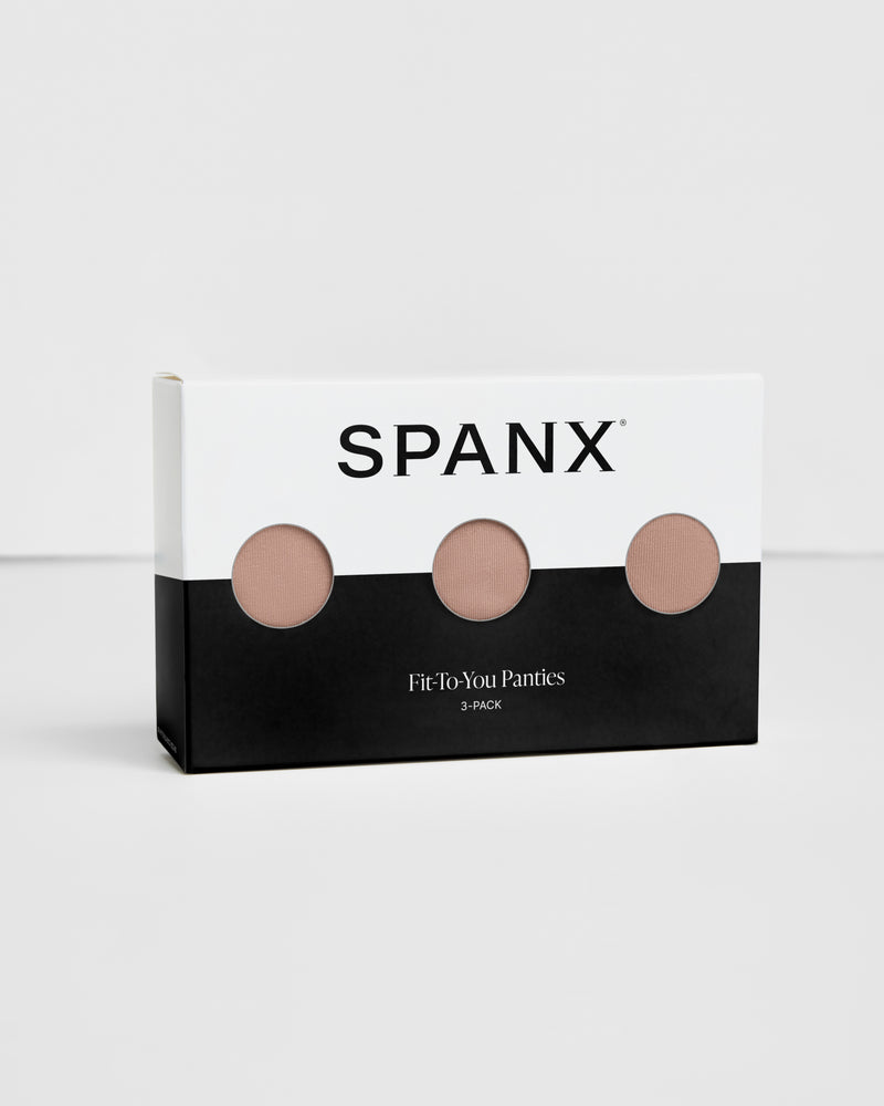 SPANX SMOOTH FIT-TO-YOU THONG 3-PACK BOX CAFE AU LAIT