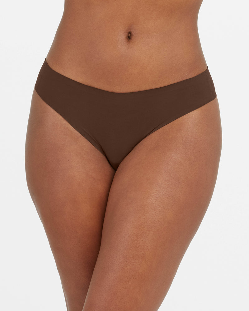 SPANX SMOOTH FIT-TO-YOU THONG 3-PACK BOX CHESTNUT BROWN