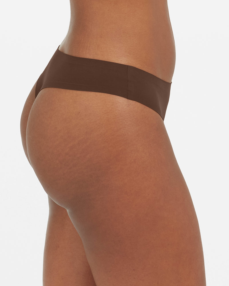 SPANX SMOOTH FIT-TO-YOU THONG 3-PACK BOX CHESTNUT BROWN