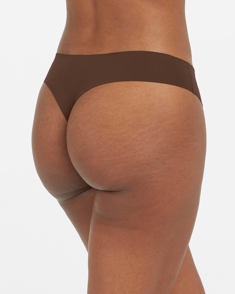 SPANX SMOOTH FIT-TO-YOU THONG 3-PACK BOX CHESTNUT BROWN