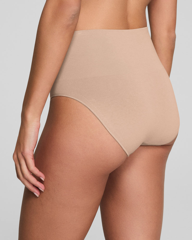 SPANX SUPIMA SHAPING COTTON BRIEF TOASTED OATMEAL