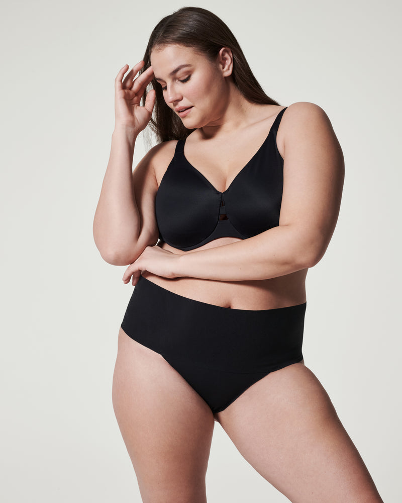 SPANX UNDIE-TECTABLE SMOOTHING THONG VERY BLACK