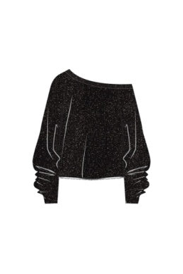 SPIRITUAL GANGSTER CELESTE SHIMMER SWEATSHIRT BLACK