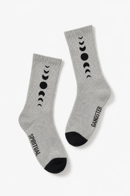 SPIRITUAL GANGSTER CELESTIAL ROOM CREW SOCK HEATHER GREY