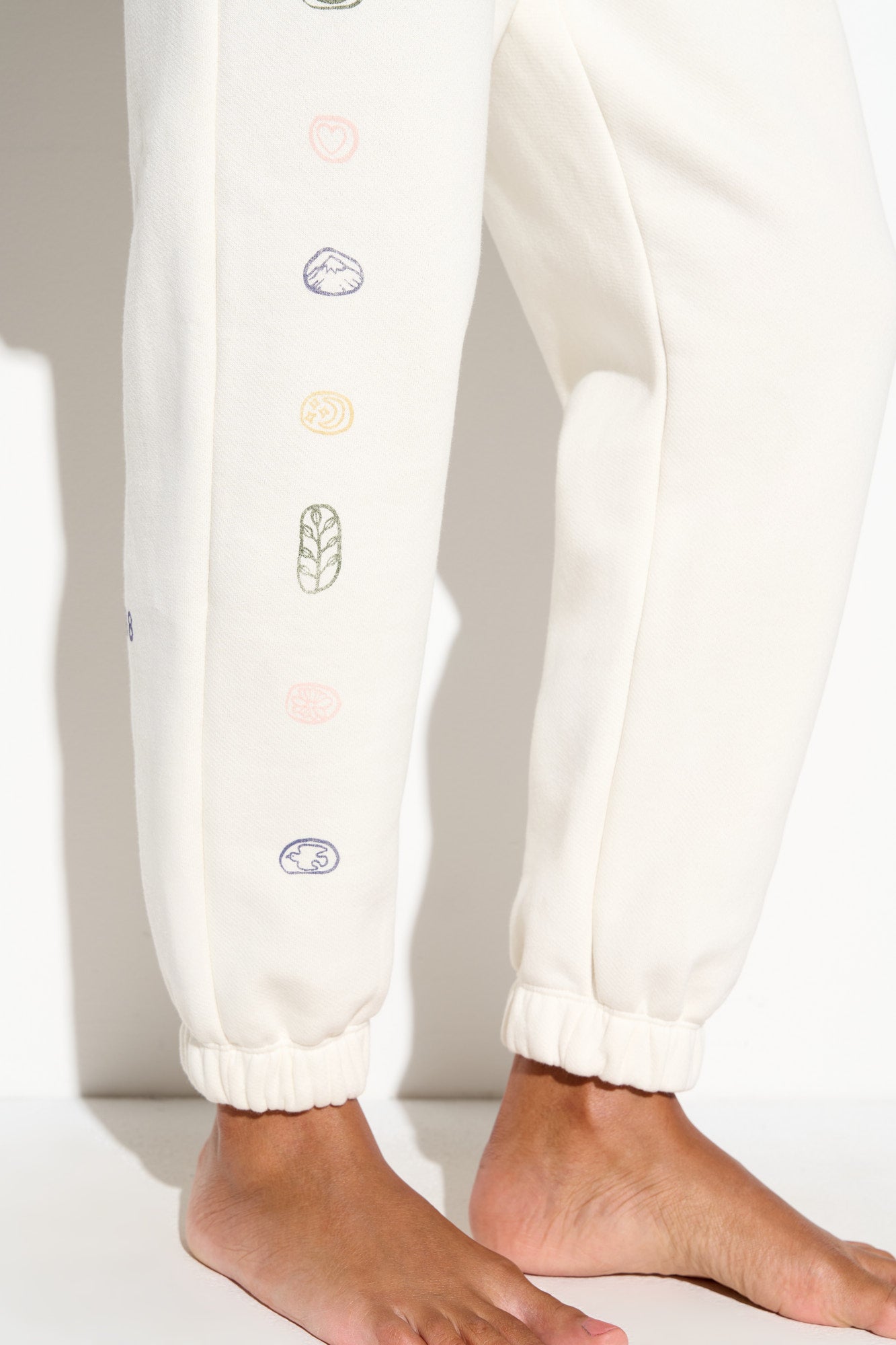SPIRITUAL GANGSTER EARTH ENERGY BOWIE SWEATPANT VINTAGE WHITE