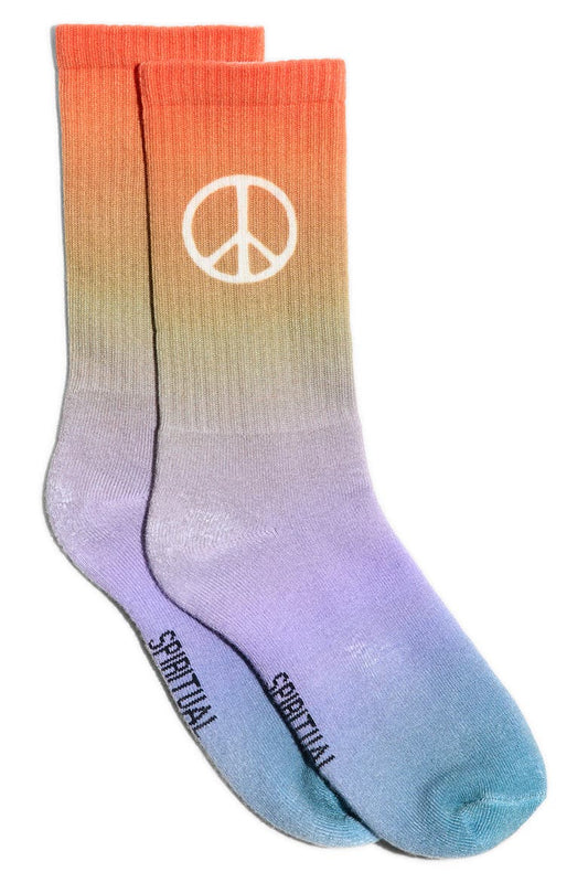 SPIRITUAL GANGSTER FIND PEACE CREW SOCKS AMETHYST/MULTI