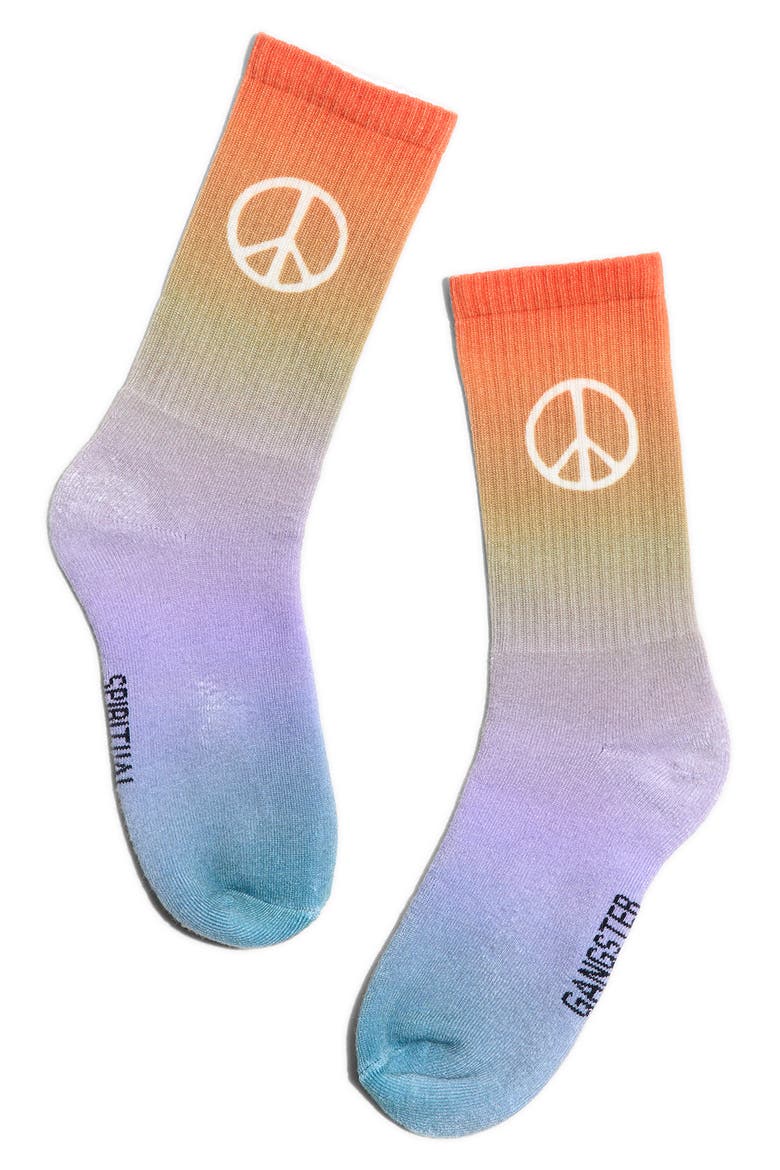 SPIRITUAL GANGSTER FIND PEACE CREW SOCKS AMETHYST/MULTI