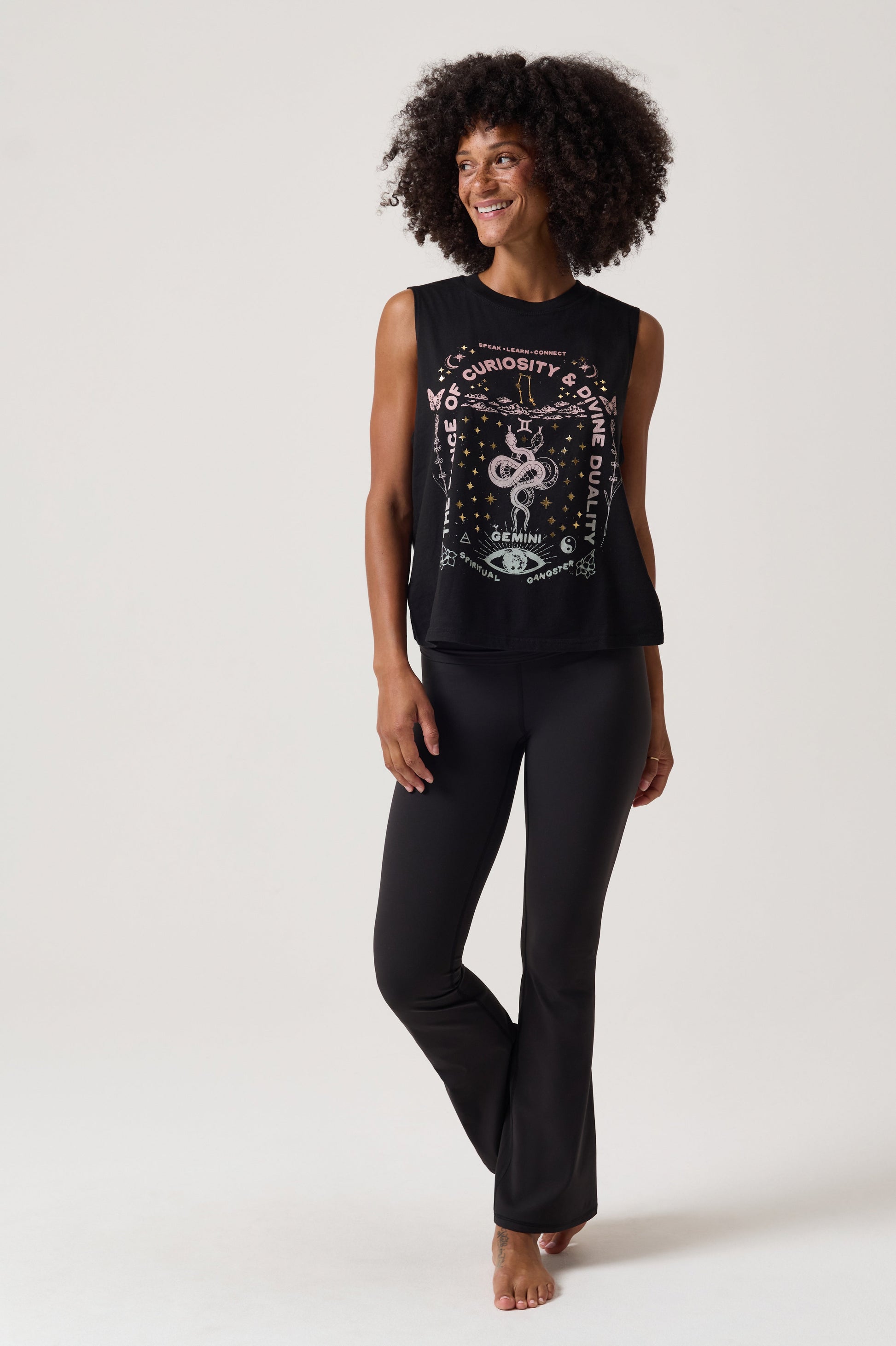 SPIRITUAL GANGSTER GEMINI VIBE TANK BLACK