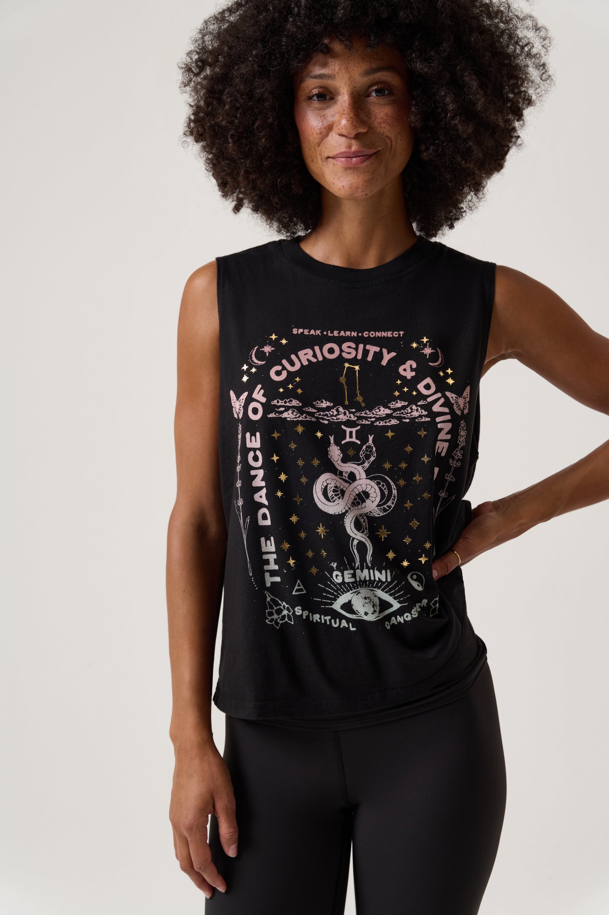 SPIRITUAL GANGSTER GEMINI VIBE TANK BLACK