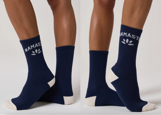 SPIRITUAL GANGSTER INDIGO ONE LOTUS CREW SOCK