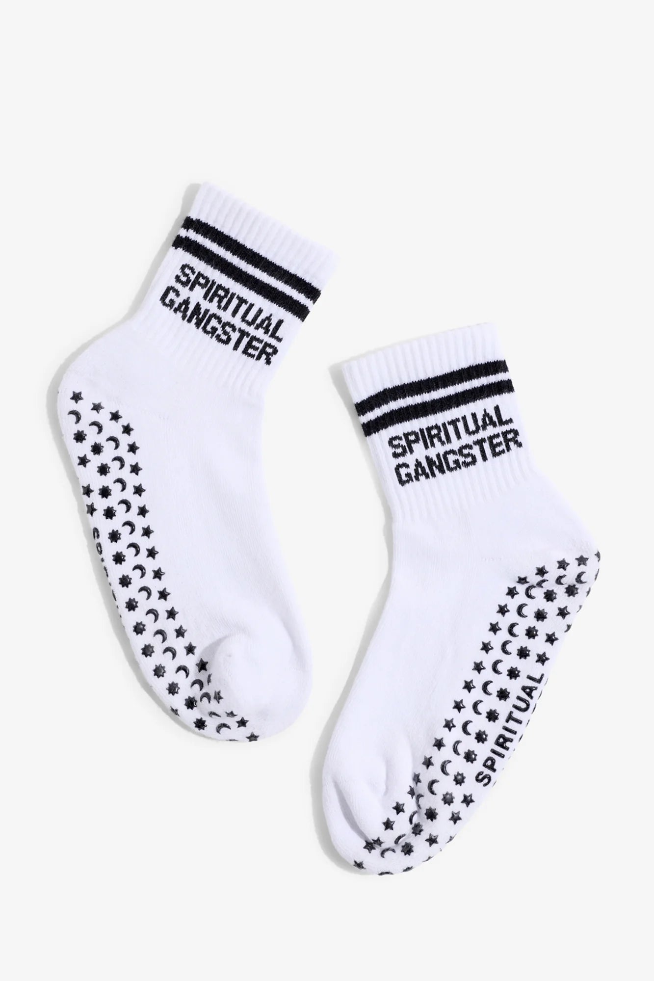 SPIRITUAL GANGSTER LOGO STUDIO GRIP SOCK WHITE 1