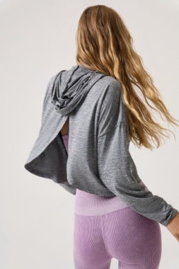 SPIRITUAL GANGSTER MAYA HOODIE CHARCOAL HEATHER GREY